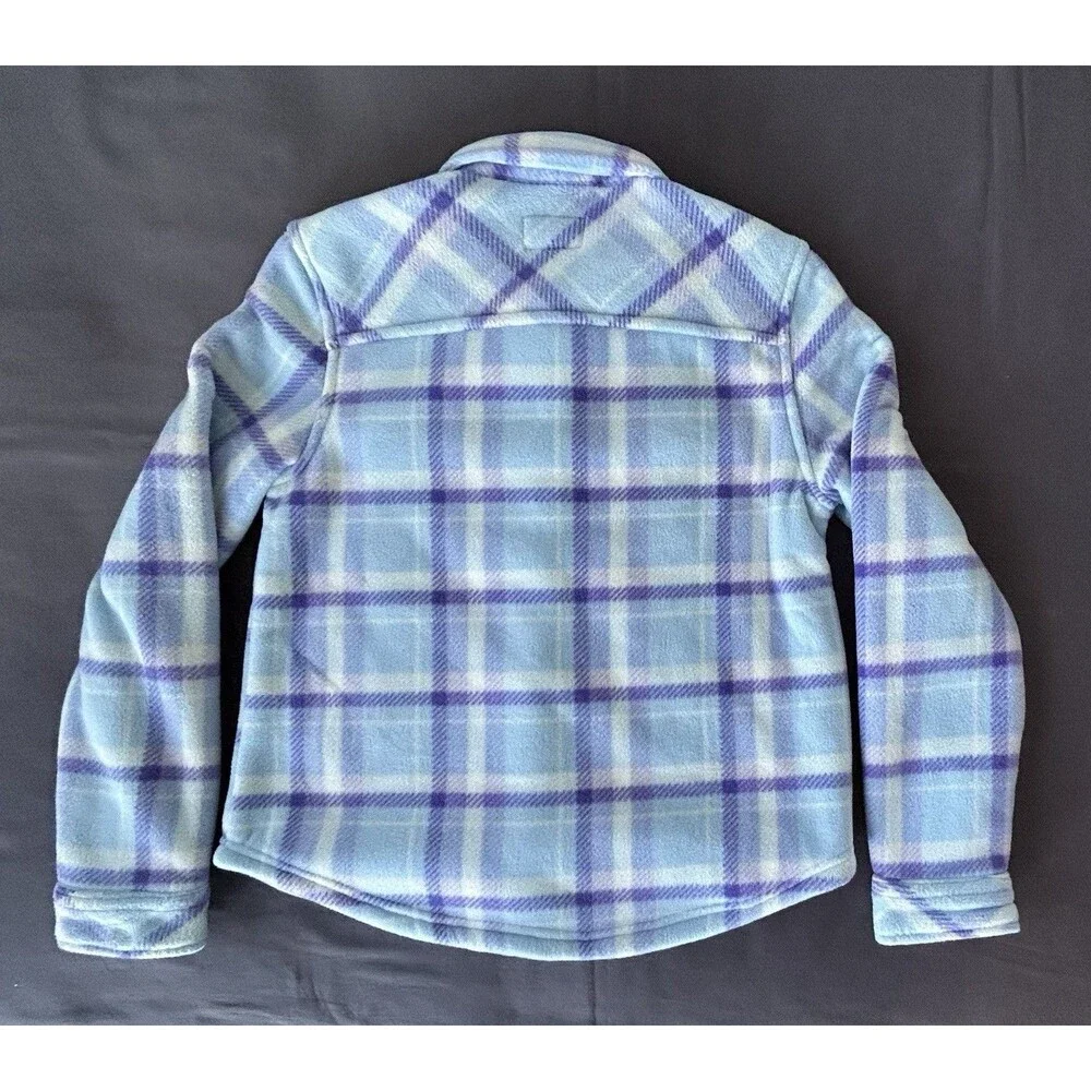 NWOT Weatherproof Vintage Kids Plaid Shirt Jacket Sherpa Lined Snaps M 10/12